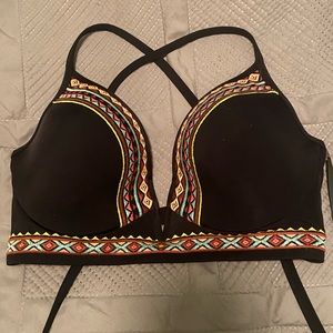 Shade & Shore Black Bikini Top 34D